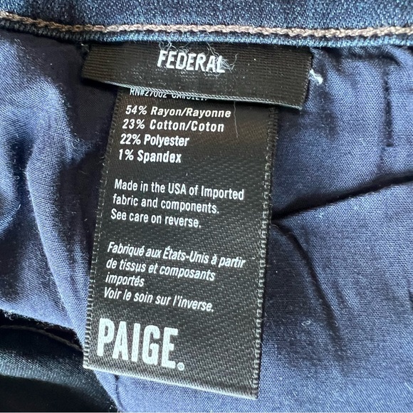 PAIGE Federal Slim Straight Jeans in Russ Size 29 - Picture 12 of 15